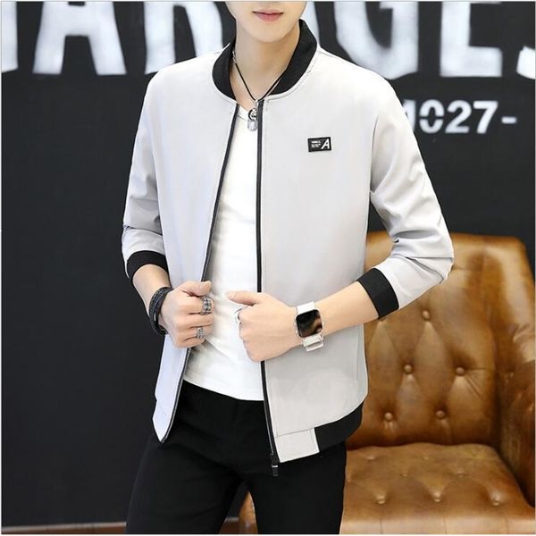 

2021 new arrival spring autumn male overcoat waterproof jacket 6fcn, White;black