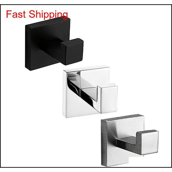 

mirror polished /matte black /brushed stainless steel robe hook towel hook wall mount square towel robe coa qylbim bde_luck