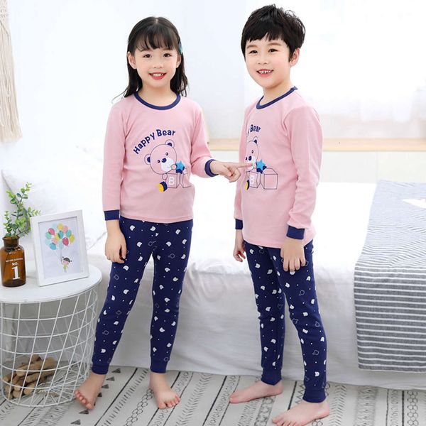 

boys' girls' cloth, trousers, wool, spring and autumn middle school children's underwear suit, combed cotton, Blue;red