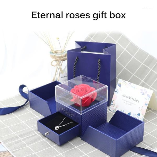 

gift wrap flower rose jewelry box girl women earring earrings lipstick makeup wedding birthday valentine's day store1