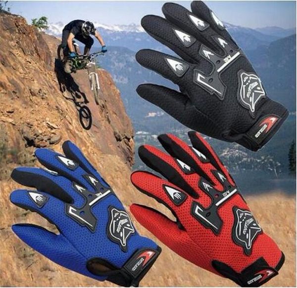 

new arrived summer winter full finger motorcycle glove gants luvas motocross leather motorbike guantes moto racing gloves, Blue;gray