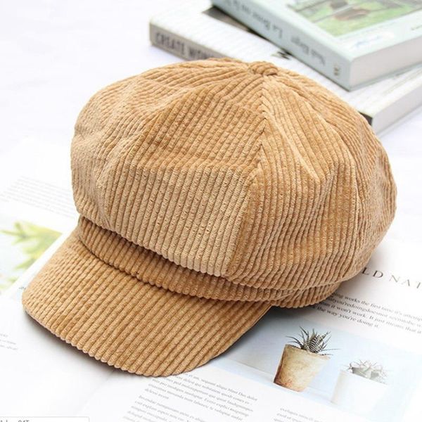

women winter solid corduroy hat beret cap korean painter newsboy berets sombrero mujer sun visor caps bone chapeu gorra hombre, Blue;gray