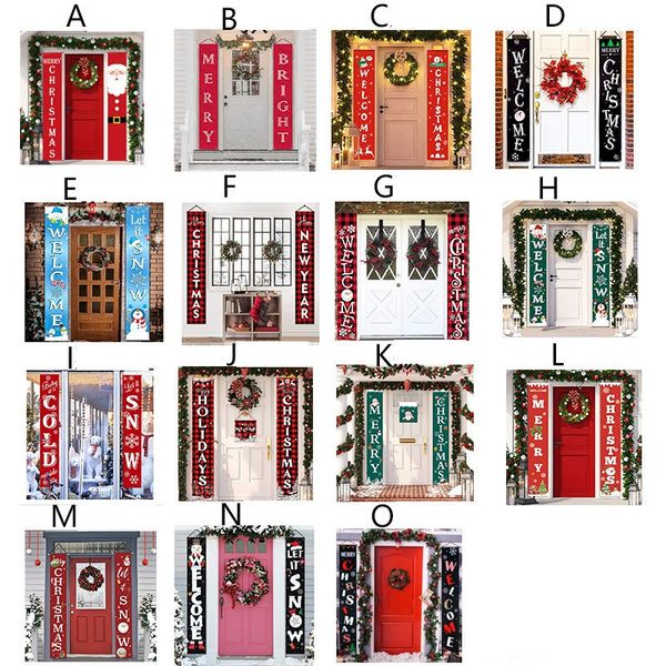 

couplet banner porch sign christmas door family party shop mall holiday hanging decoration 15 patterns dwb1011
