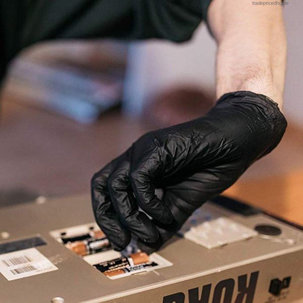 

real and gloves anti-acid anti-static black disposable alkali tattoo nitrile rubber professional