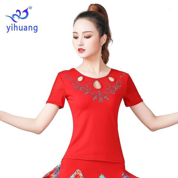 

ballroom blouses women new 2020 latin dance practice modern standard costumes performance wear clothing1, Black;red