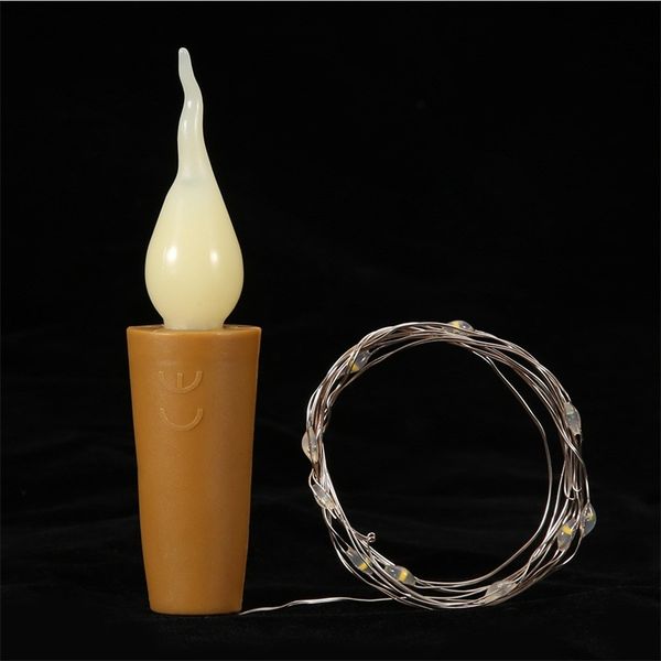 

10 20 led bottle ser light string candle shape decorative copper wire lamp party lanterns for wedding christmas holiday decoration 4 5qs