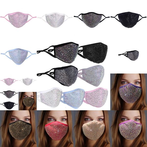 

fashion dustproof bling diamond protective mouth masks washable reusable women colorful rhinestones face mask 3 nyfl9