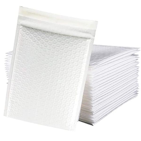 

50 pcs lot courier self seal envelope bags lined poly foam bubble mailers padded mailing bag waterproof postal ship bag 20x24cm h jllzxo