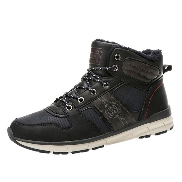 

boots sagace fashion winter men lace-up outdoor sport shoes for male keep warm mountaineering boot high quality, Black