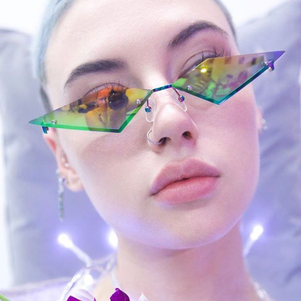 

black fashion sunglasses irregular ladies small red cat eye frame sun glasses for women vintage eyewear shades#50