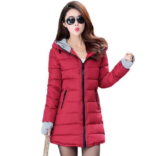 

women winter jacket 2019 warm thicken female womens coat jacket long hooded outwear casaco feminino inverno t200319, Black;brown