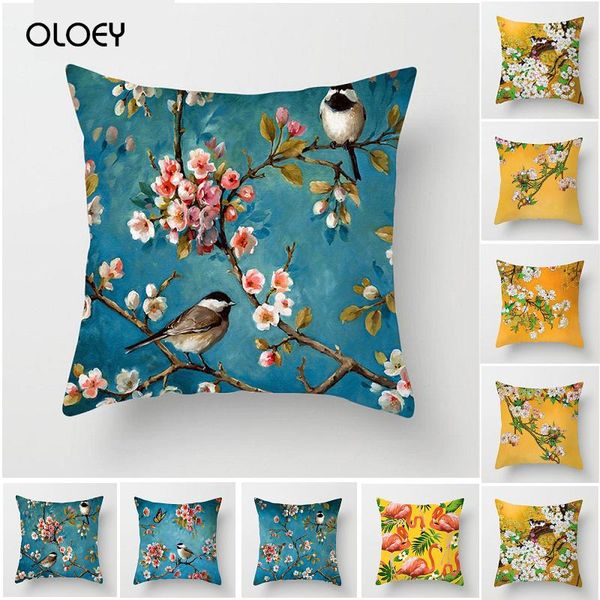 

cushion/decorative pillow plum cushion cover flamingo bird cherry home chair sofa decoration yellow el car ...
