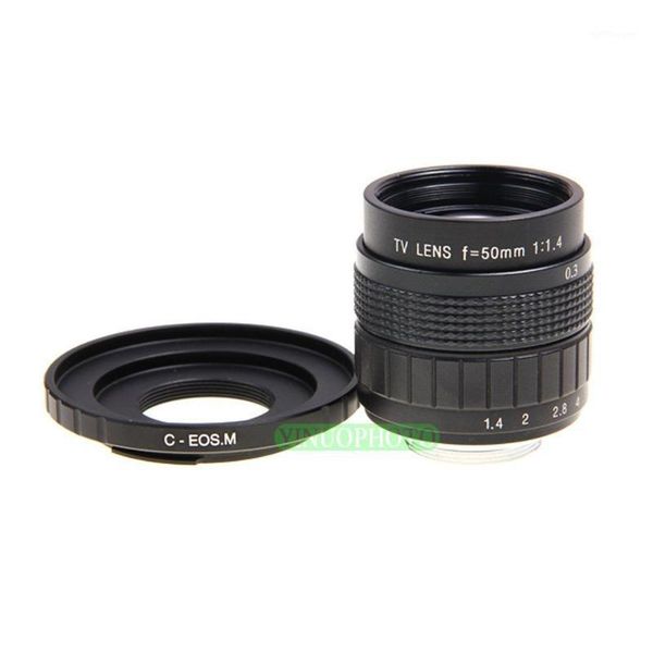 

fujian 50mm f1.4 cctv tv lens + c-eos m for canon mirrorless camera eos m m2 m31