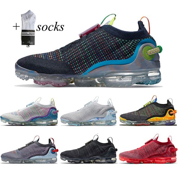 

with socks fk running shoes for men women dark grey deep royal blue oreo sneaker sport jogging outdoor breathable mens trainers, White;red