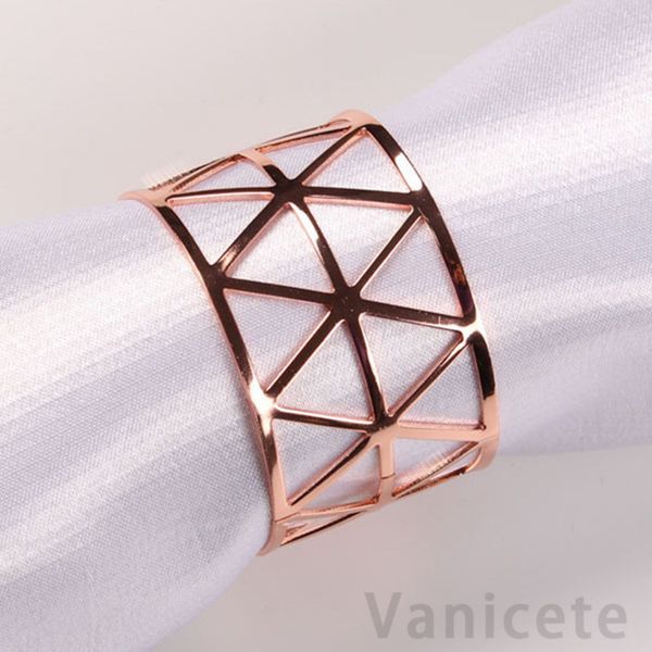 

hollow triangle napkin rings napkin holders for wedding dinners party l wedding table decoration supplies napkin buckle 300pcs t1i3441