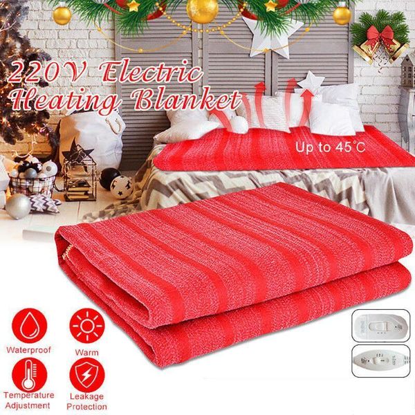 

blankets electric heated blanket heat control overheat protection warm red mat winter essential household supplies1