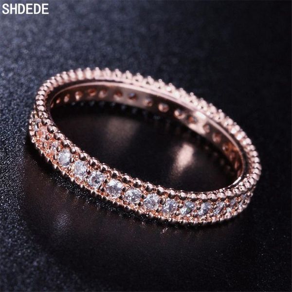 

shdede cz crystal engagement design rings for women white elegant ring female wedding bridal jewelry gift -ly490, Slivery;golden