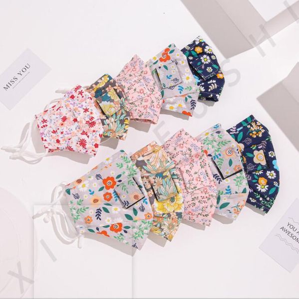 

adjustable straw face child nozzle masks 3 layers pure cotton mouth cover washable ear-hanging dustpoof designer mask dhf555