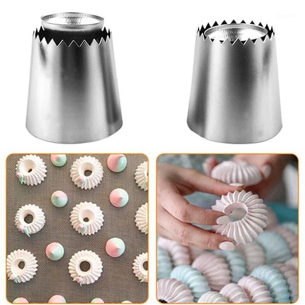 

stainless steel large icing piping cake nozzles russian pastry decorating tips cupcake spout cookie decor baking tools1