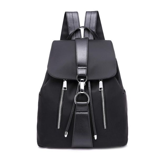 

ttou black highstreet modern lady metal ring detail zipper pu backpack 2018 fashion streetwear backpacks bbypdc bdehome