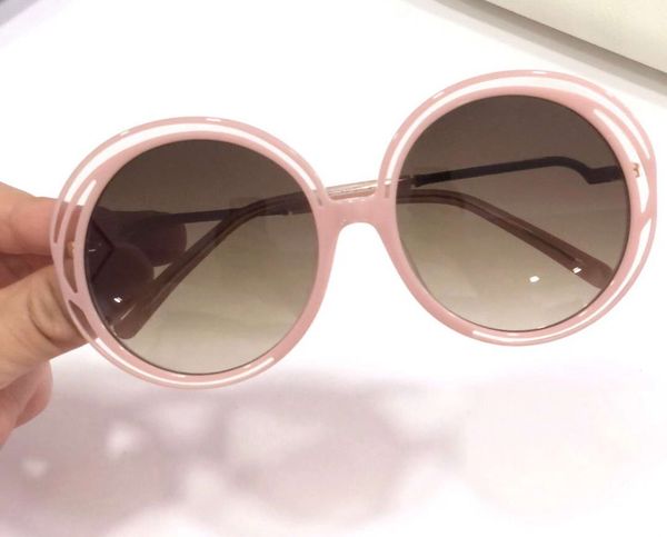 

ladies round sunglasses junior pink/brown sonnenbrille gafas de sol fashion sunglasses with case box, White;black