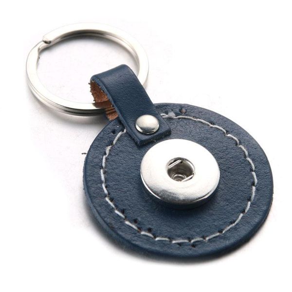 

5 colors round pu leather snap button keychain snap jewelry keyring fit diy 18mm snap button jewelry key chains 2601 q bbyxkj