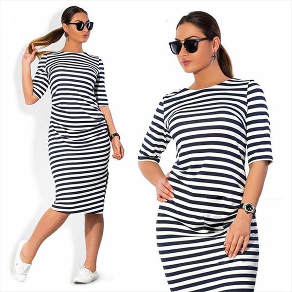 

5xl 6xl large size spring summer dress big size dress white black striped dresses plus women clothing belt vestidos designer clothes, Black;gray