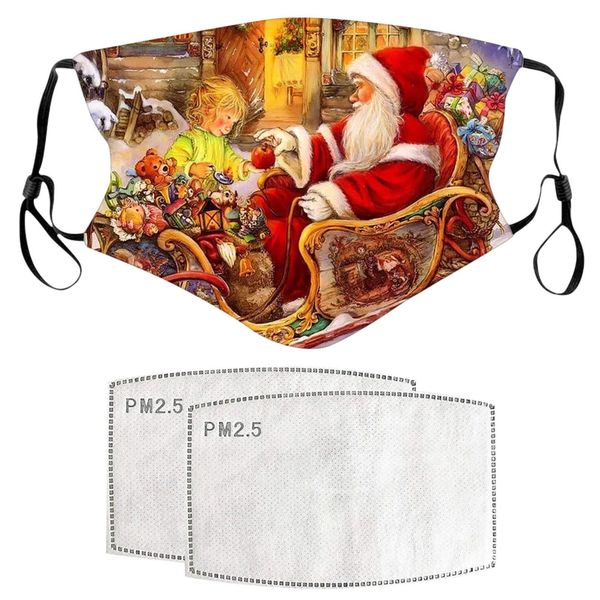 

christmas party маска для взрослых женщины мужчины многоразовые красочные ткани face mask мода нейтральная моющийся маска с фильтром 2x wmtn