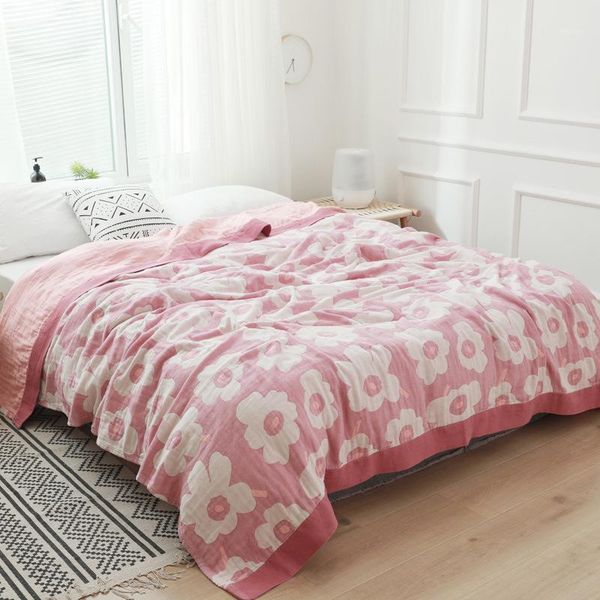 

blankets 5 layers muslin cotton summer/spring student dormitory blanket women shawls beach sunscreen cape1