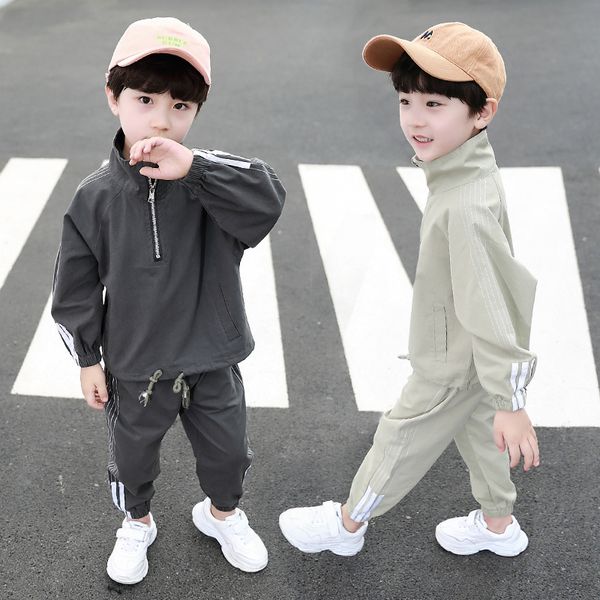 

boys sportswear spring autumn casual toddler boys clothes long sleeve black outfits children clothing set kids boys' tracksuits 201127, White