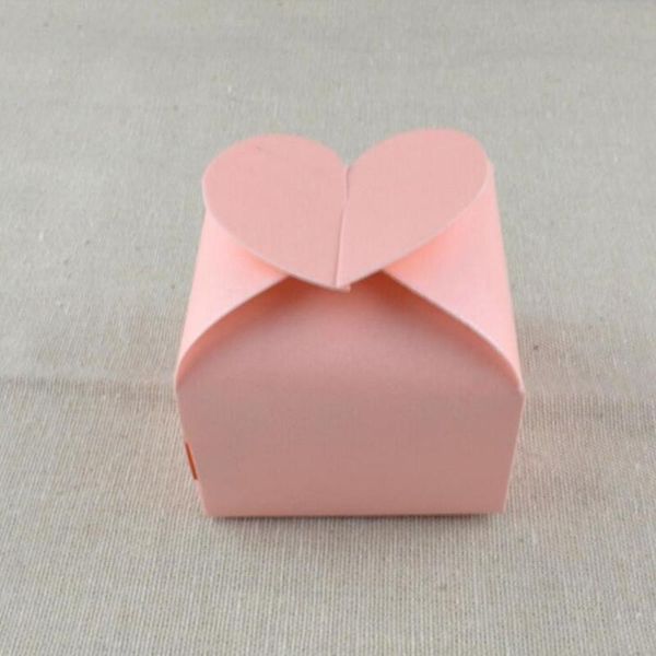 

10шт 6x6x4.5cm красочные pearl wedding sweet love heart shape candy box diy birthday party благосклонности подарочной коробке красный фиолет