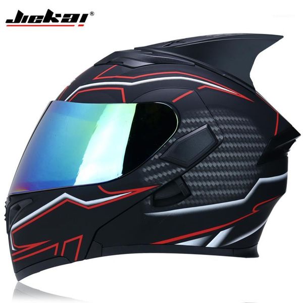 

jiekai 902 motorcycle helmet flip double-sided cover helmet racing full face moto casco size-2xl dot approved1