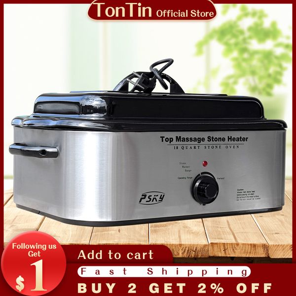 

tontin 220v 1450w electric heat massage energy stone heater 18l english explanations heating pot