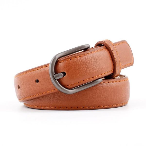 

pu leather daily belts for women wide designer candy colors thin adjustable belt fashion buckle female decorated jeans belts, Black;brown