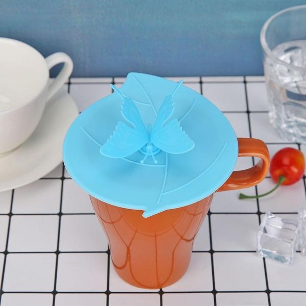 

sile leaf shaped cup cover heat resistant sealed cap leakproof cups lid foliage easy to carry easy to clea bbyyfy