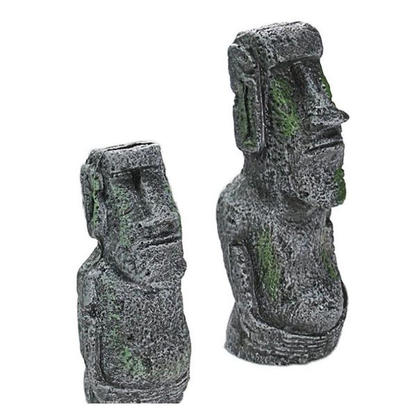 

resin artificial aquarium easter island statue ornament underwater landscaping craft ornaments fish tank decoration accessories jk2002 v8mh