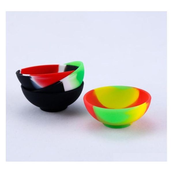 

bowl shape sile container food grade small rubber non-stick jars dab tool storage oil holder mini wax con jllbur dh_niceshop