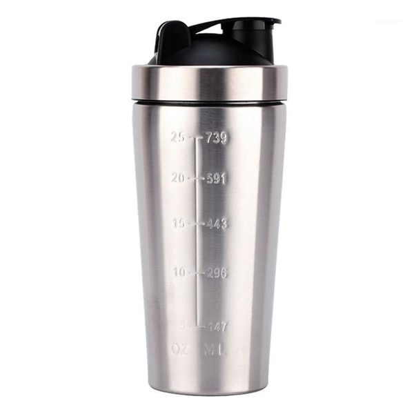 

accessories protein sport fitness shaker bottle 25oz single layer 304 stainless steel shake cup drinkware mixer1