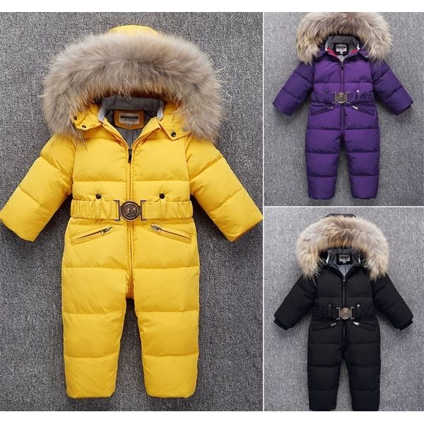 

children's down jacket jumpsuit boys and girls ski climbing thick 1021, Blue