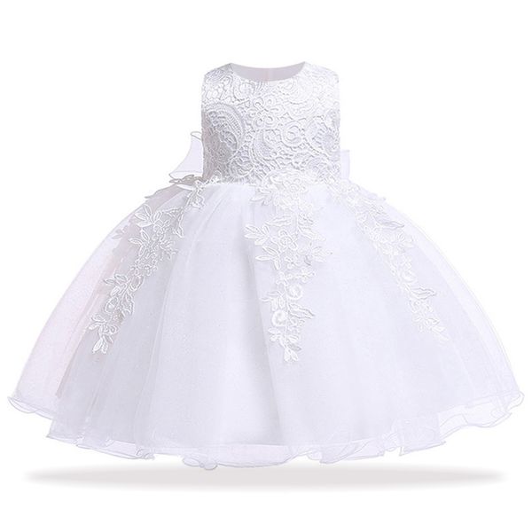 

newborn wedding baby girls lace princess dress summer infant party christening dresses for baby white 1st year birthday dress t200624, Red;yellow
