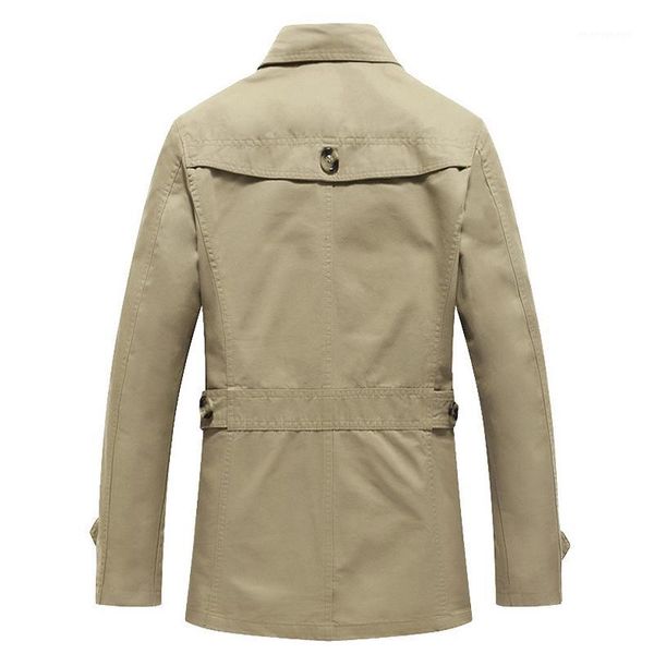 

wholesale- 100% cotton mens short trench coat solid mens overcoat casual men's coat slim fit clothing male clothing1, Tan;black