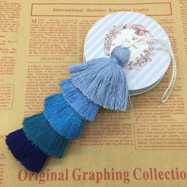 

6pcs lot 13cm five layers overlapping tassels silk fringe sewing tassel trim decorative key tassels for curtain home decoration h jllbst