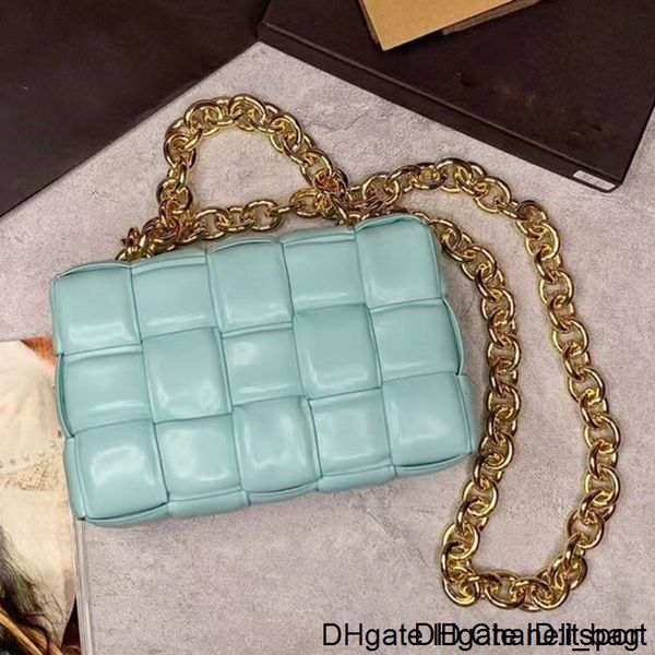 

2020 new style fashion crossbody bag for womens with metal chain strap padded cassette handbag in real calf leather women handbags