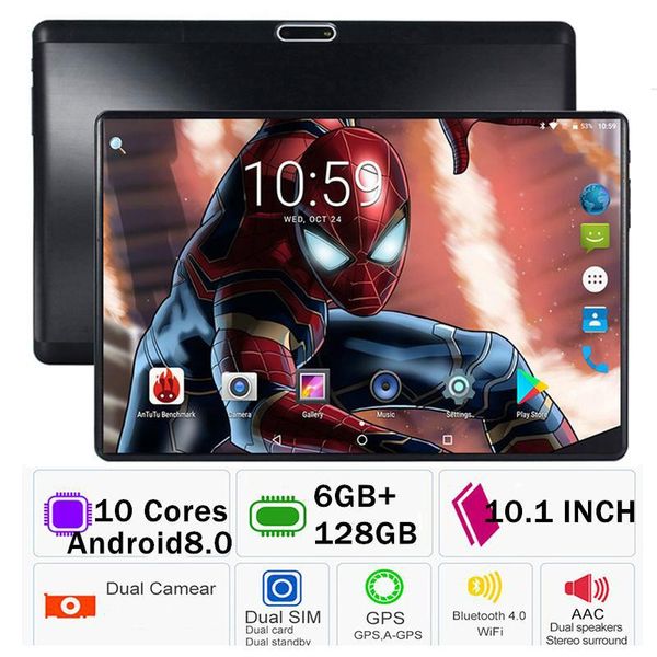 

2020 10 inch tablet pc android 8.0 quad core 6gb ram 128gb rom 5.0mp 1280*800 ips 4g tablet 10 kids