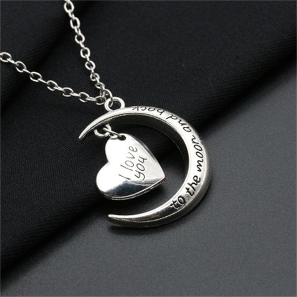 

love i and moon you back to the necklace lobster clasp pendant necklaces 24\3b8h