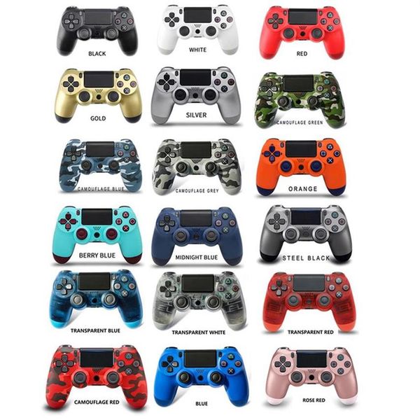 

wireless bluetooth gamepad joysticks game console accessory touch function shock handle speakers headphone jack for ps4 pca59