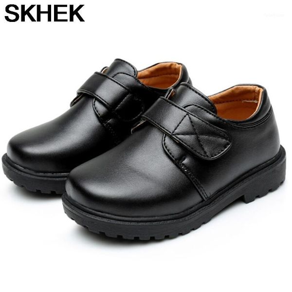 

skhek boys leather shoes black autumn children shoes boys and girls leather for kids baby rubber pattern chaussure enfant1, Black;grey