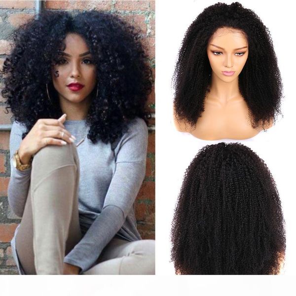 

curly human hair wig afro kinky curly wigs for black women maxine transparent lace front human hair wigs hd lace frontal wig, Black;brown