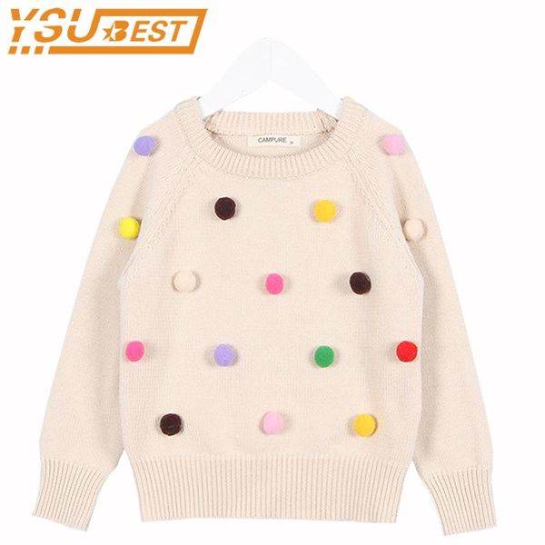 

новая осень 2018 дети свитера цветные шары детские трикотажные кардиганы мода малышей мальчики свитера cottonwoolen девочка свитер sqcyll, Blue