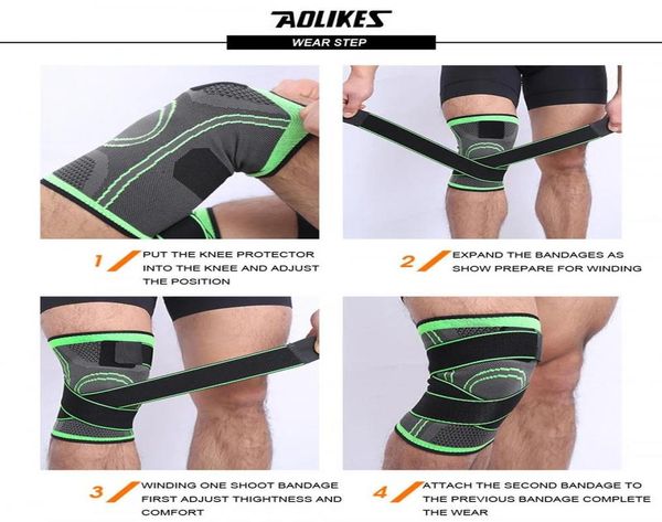 

1pc professional 3d weaving knee brace pad breathable bandage brace basketball cycling 3d weaving knee brace pad bbyiax alice_bag